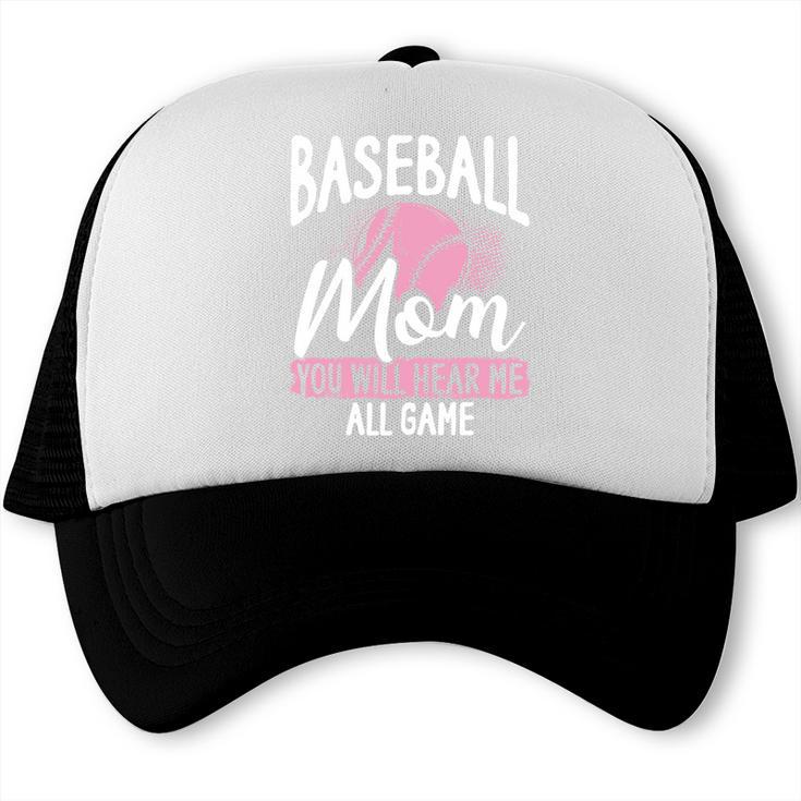 Baseball Mom Baseball Gloves Bat Baseball Player Trucker Cap
