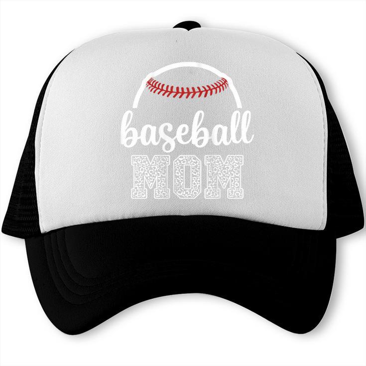 Baseball Mom Leopard Print Baseball Game Day For Mama Trucker Cap Baseball Mom Leopard Print Baseball Game Day For Mama Trucker Cap