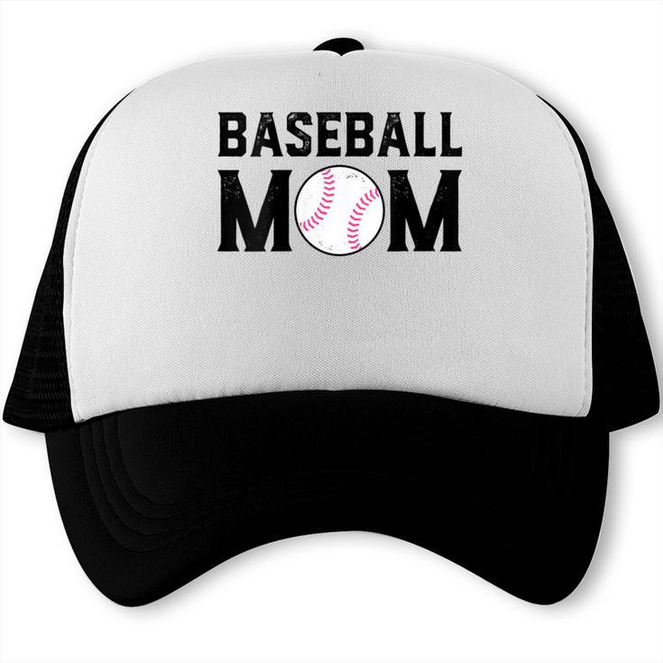 Baseball Mom Mommy Mama Mother's Day Women Retro Ball Sports Trucker Cap