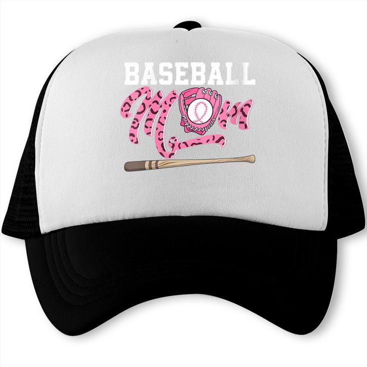 Baseball Mom Pink Ribbon Breast Cancer Awareness Fighters Trucker Cap