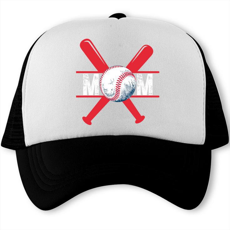 Baseball Mom Red Trucker Cap Baseball Mom Red Trucker Cap