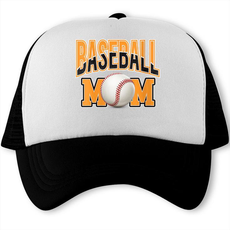 Baseball Mom Sports Orange Trucker Cap Baseball Mom Sports Orange Trucker Cap