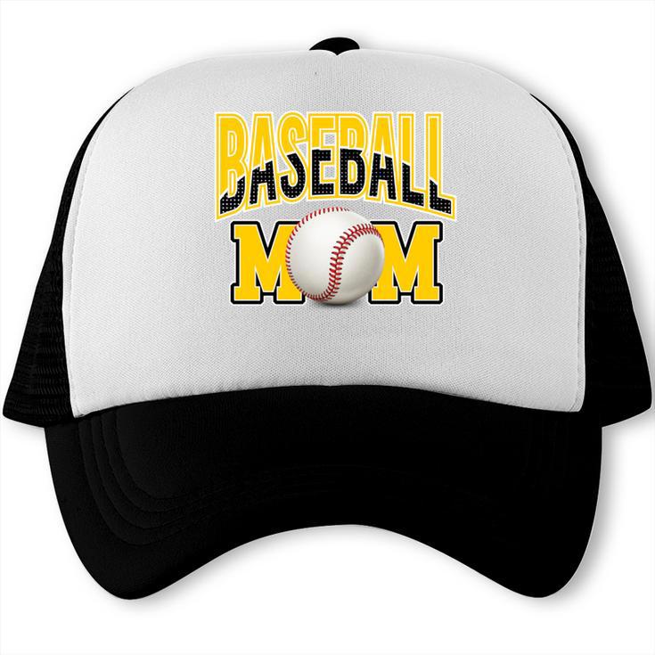 Baseball Mom Sports Mom Yellow Trucker Cap Baseball Mom Sports Mom Yellow Trucker Cap