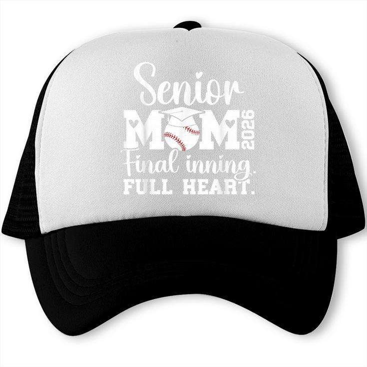 Baseball Senior Mom 2026 Final Inning Baseball Senior Mama Trucker Cap