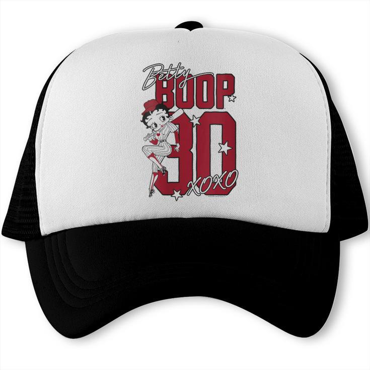 Betty Boop Baseball Logo Jersey With Stars Cute Cartoon Trucker Cap