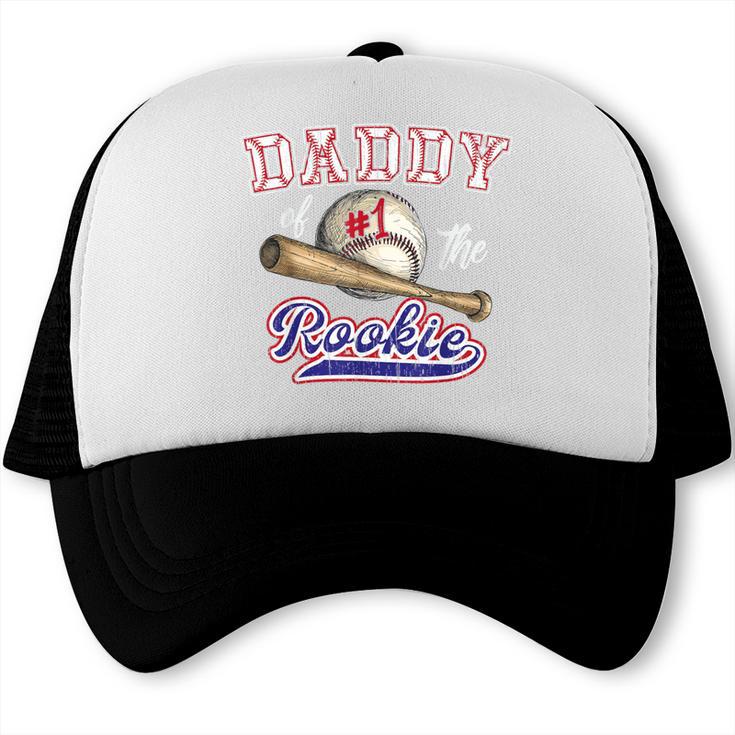 Birthday Baseball Dad Daddy Of The 1st One Rookie Vintage Trucker Cap Birthday Baseball Dad Daddy Of The 1st One Rookie Vintage Trucker Cap