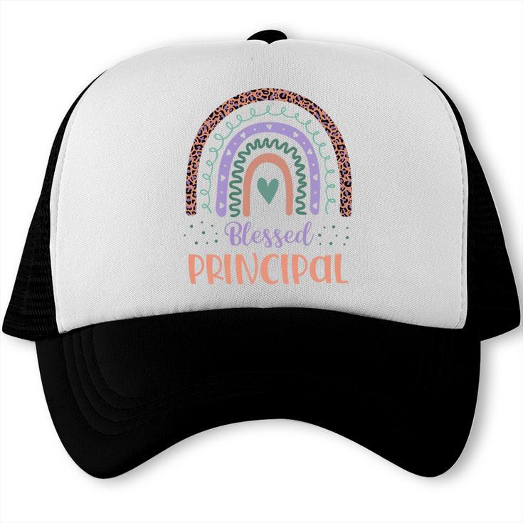 Blessed Principal Back To School Boho Rainbow Premium Tri-Blend Trucker Cap Blessed Principal Back To School Boho Rainbow Premium Tri-Blend Trucker Cap