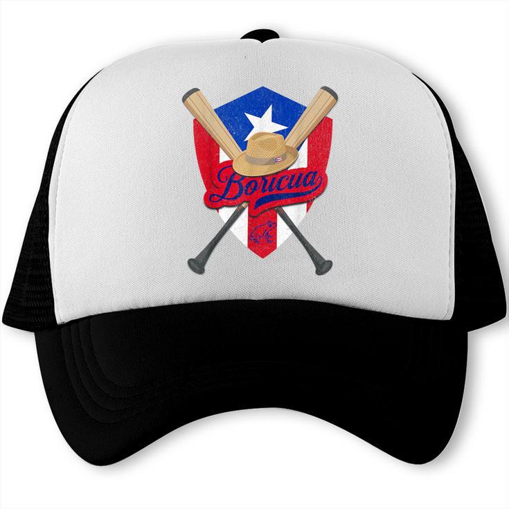 Boricua Puerto Rico Baseball Coqui Frog Pava Hat Fan Trucker Cap