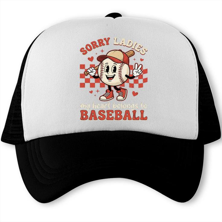 Boys & Women Men Baseball Valentine With Hearts Sporty Love Trucker Cap