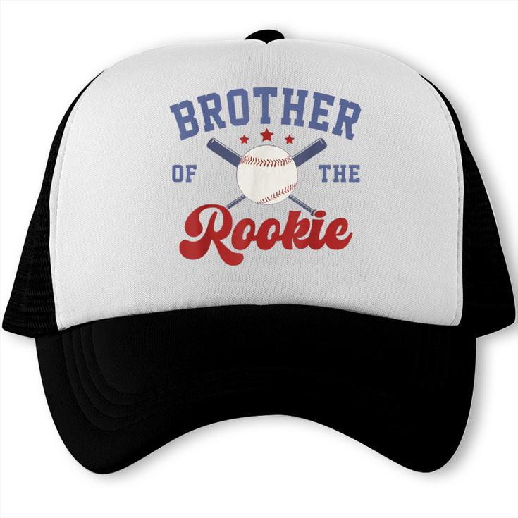 Brother Of Rookie 1st Birthday Baseball Boy Family Matching Trucker Cap Brother Of Rookie 1st Birthday Baseball Boy Family Matching Trucker Cap