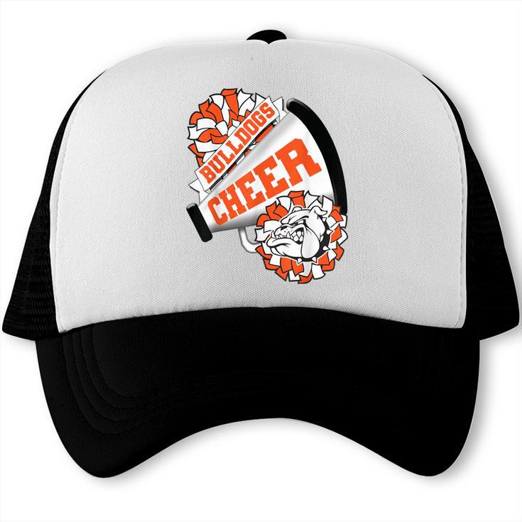 Bulldogs Cheerleading Back To School Cheer Team Orange Trucker Cap