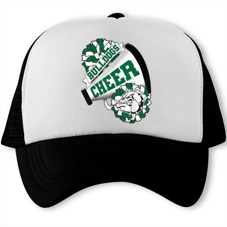 Bulldogs Cheerleading Back To School Cheer Team Spirit Green Trucker Cap