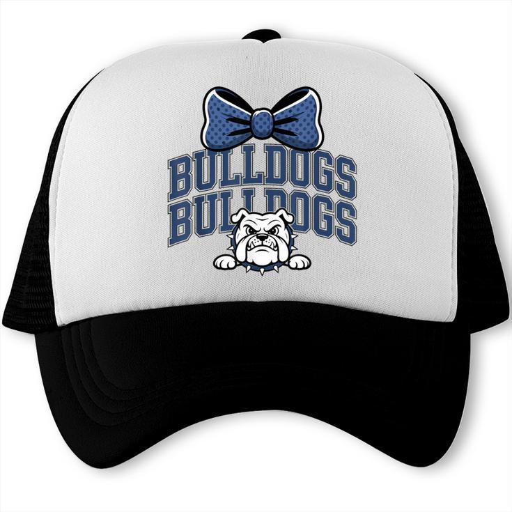 Bulldogs Mascot Team Spirit Sports Fan Back To School Trucker Cap Bulldogs Mascot Team Spirit Sports Fan Back To School Trucker Cap