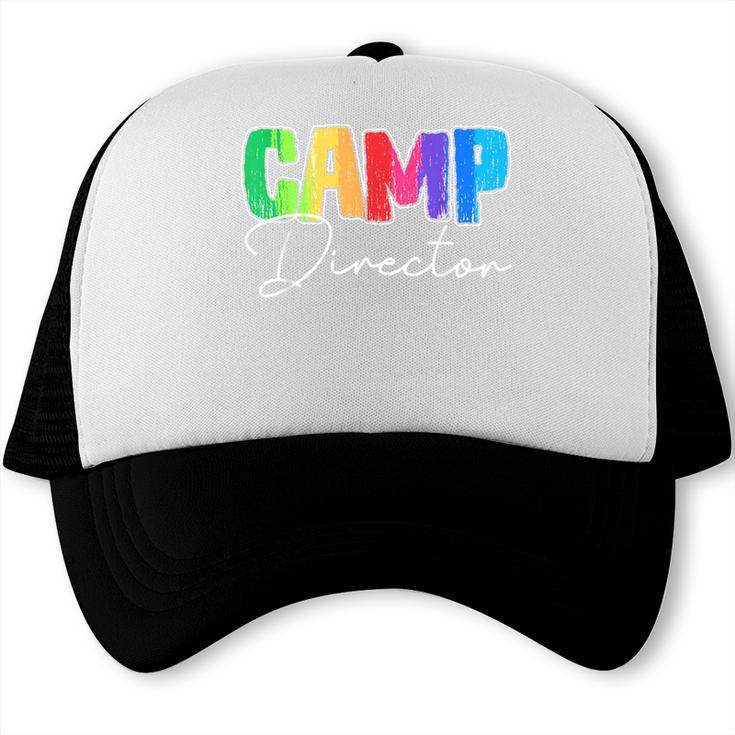 Camp Director Counselor Camper Camping Back To School Trucker Cap