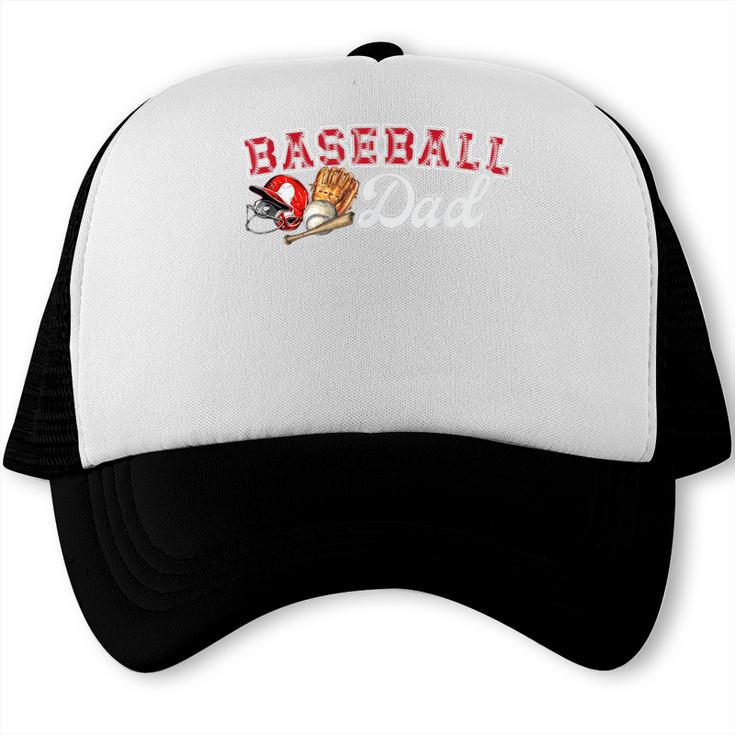 Cheer Baseball Dad My Favorite Cheerleader Calls Me Dad Red Trucker Cap
