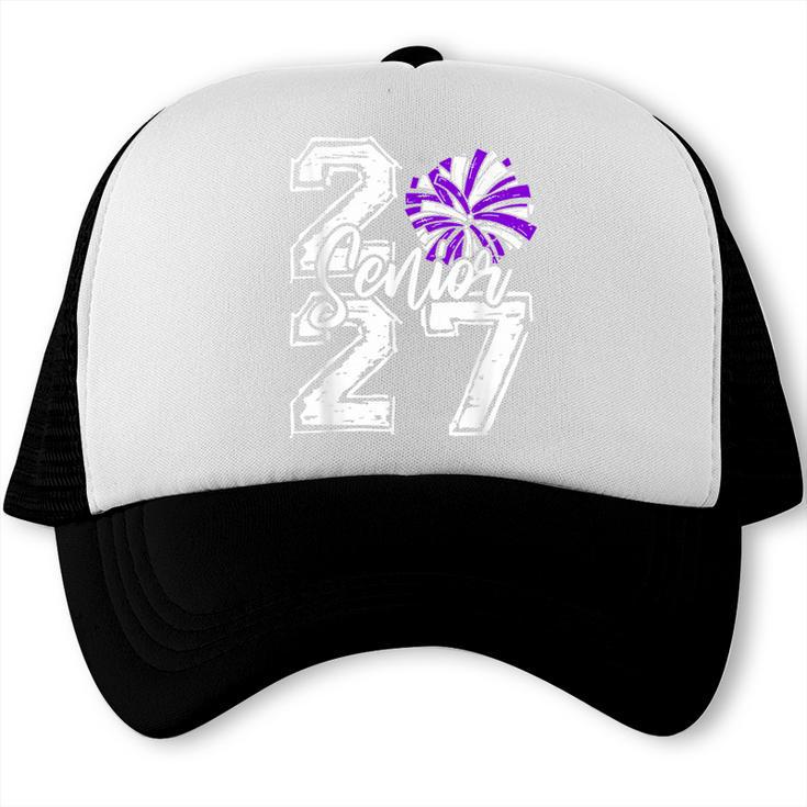 Class Of 2027 Cheer Purple Senior 2027 Back To School Trucker Cap Class Of 2027 Cheer Purple Senior 2027 Back To School Trucker Cap
