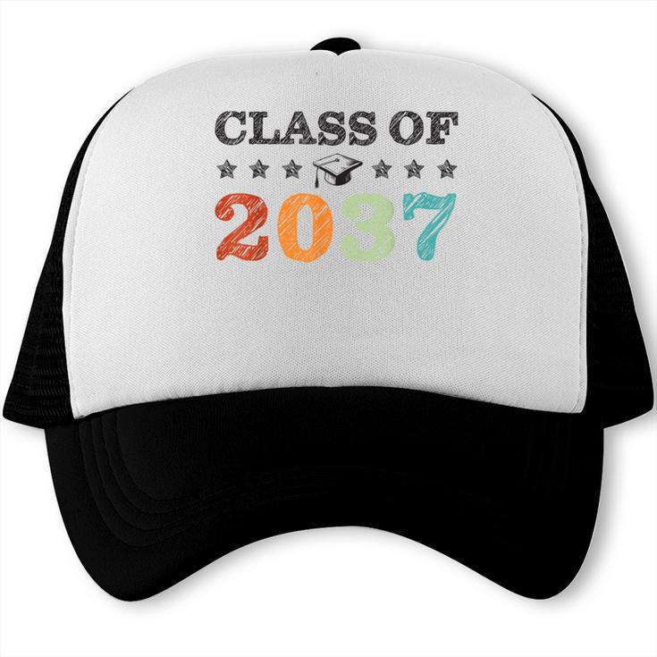 Class Of 2037 Grow With Me Back To School Graduation Trucker Cap
