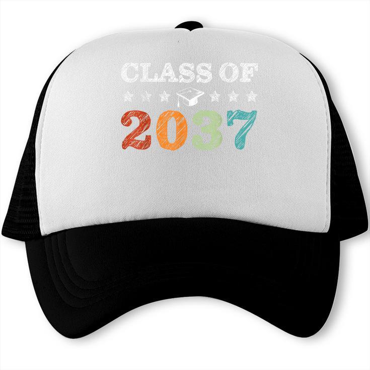 Class Of 2037 Grow With Me Back To School Pre-K 12th Grade Trucker Cap