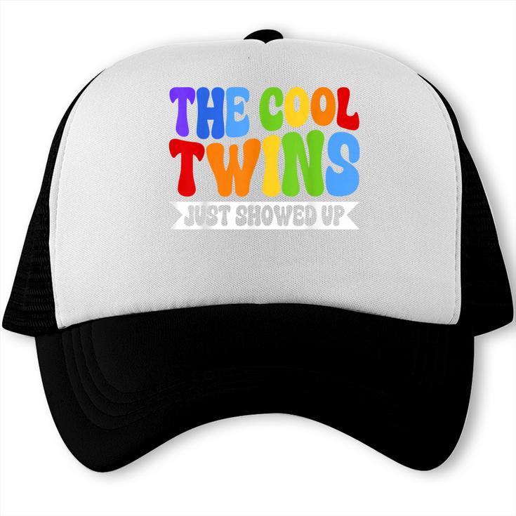 Cool Twins Just Showed Up Kid Boy Teen Twin Back To School Trucker Cap