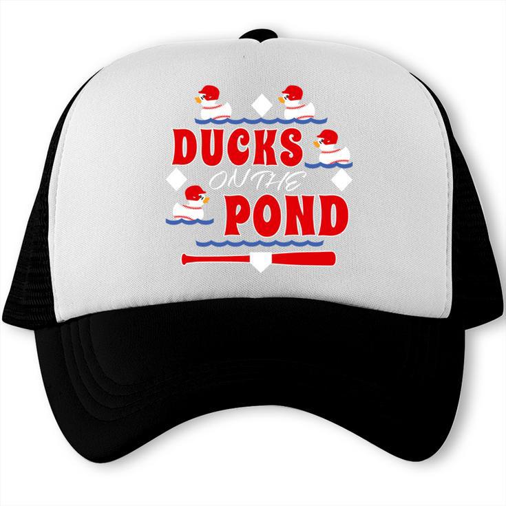 Cute Ducks On The Pond Cute Baseball Mom T-Shirt Trucker Cap