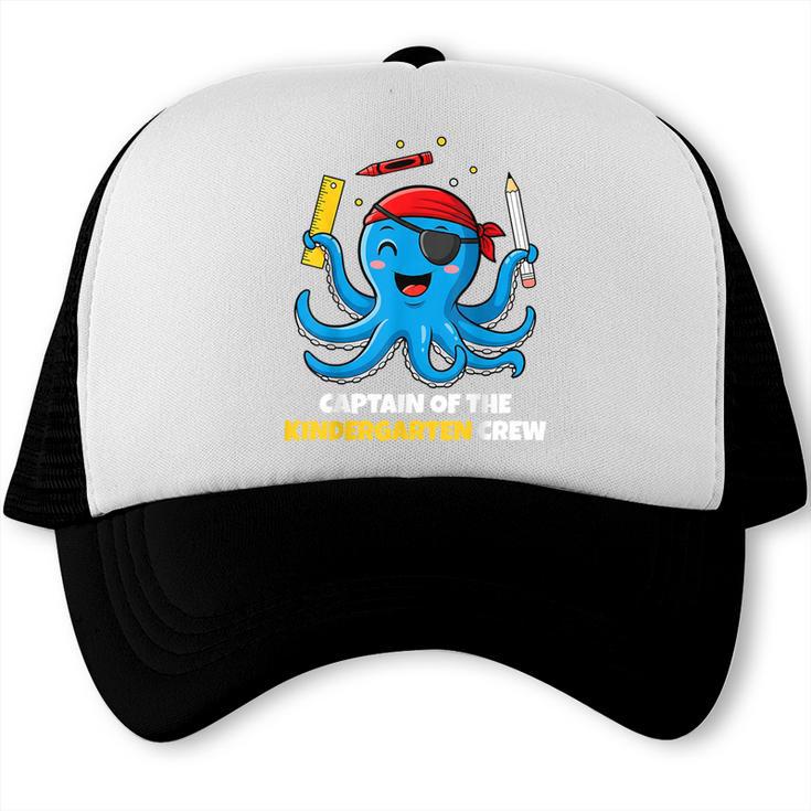 Cute Octopus Pirate Kindergarten Boys Kids Back To School Trucker Cap
