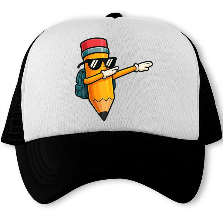 Dabbing Pencil Dancing Back To School First Day Student Boys Trucker Cap