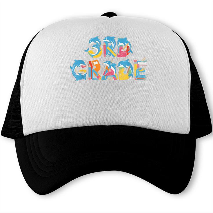 Dolphin Third Grade Back To School Kids Boys Girls Trucker Cap