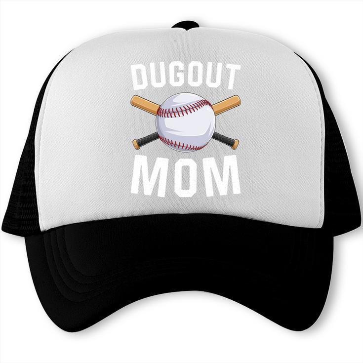 Dugout Mom Baseball Mommy Baseball Mother's Day Trucker Cap Dugout Mom Baseball Mommy Baseball Mother's Day Trucker Cap