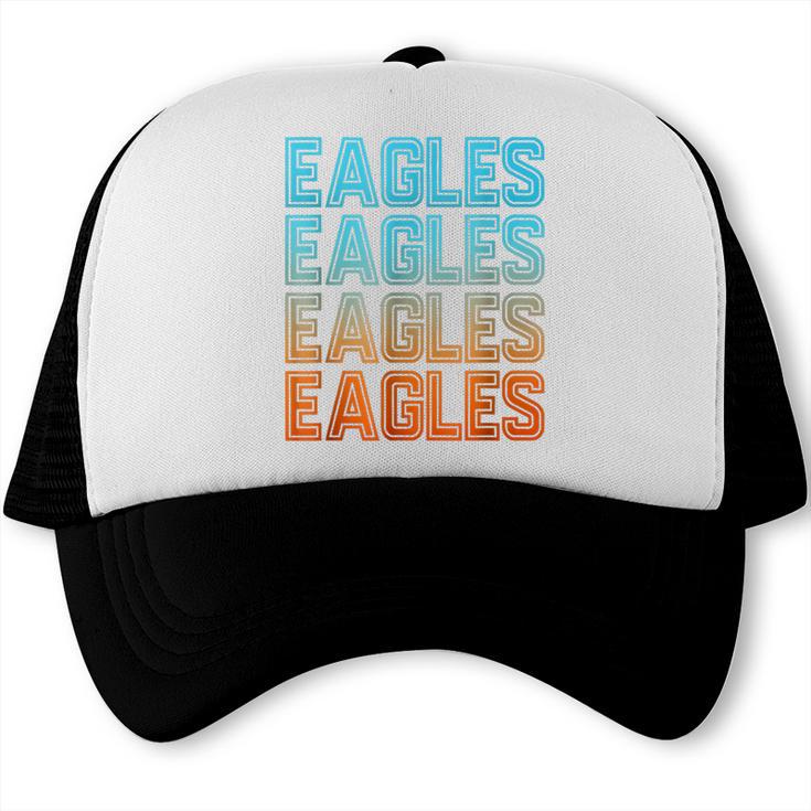 Eagle Mascot Back To School Spirit Kids Boys Girls Men Women Trucker Cap