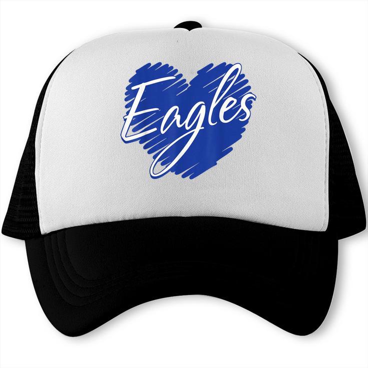 Eagles Heart Back To School Spirit B Trucker Cap