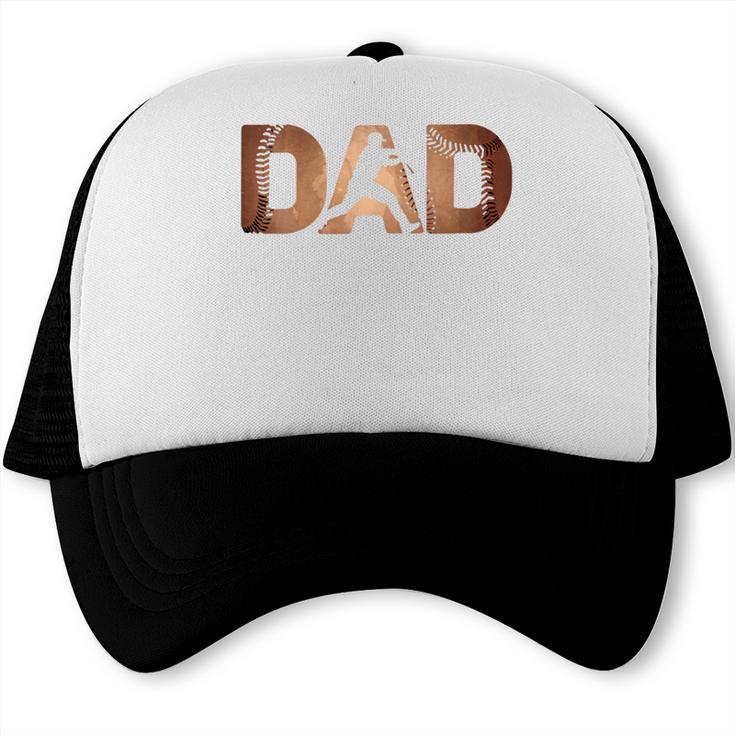 Fathers Day Baseball Player Baseball Dad Trucker Cap