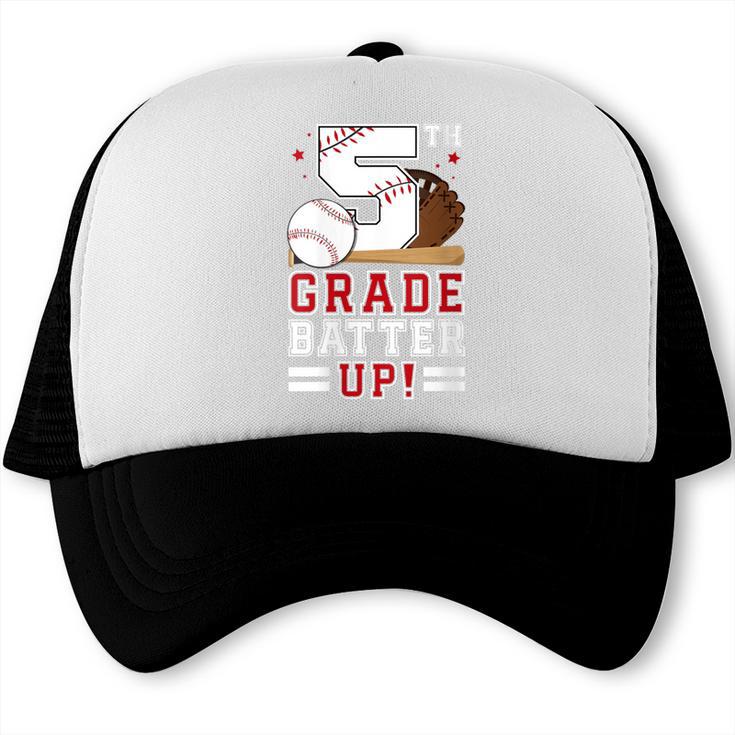 Fifth Grade Batter Up Baseball First Day Back To School Trucker Cap