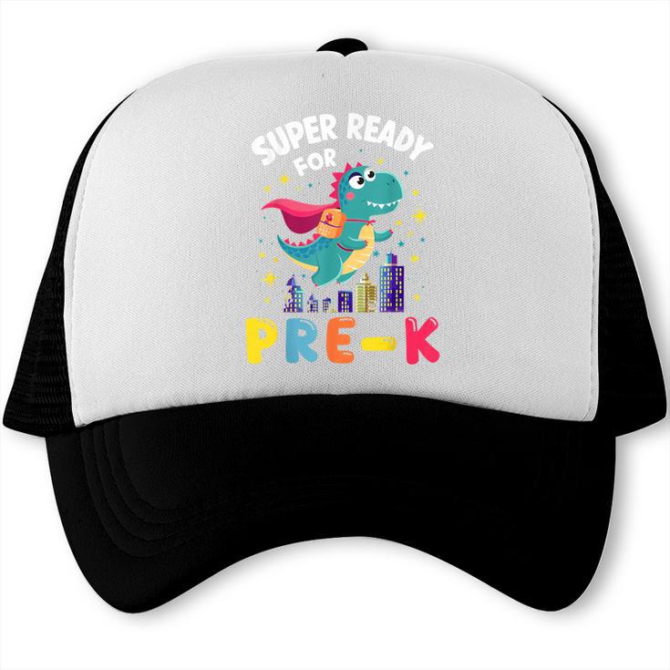 First Day Pre-K Back To School Dinosaur Trucker Cap