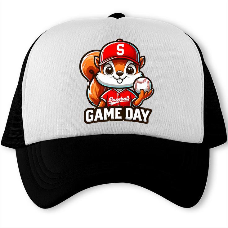 Game Day Baseball Dad Baseball Mam Father's Day Premium Trucker Cap Game Day Baseball Dad Baseball Mam Father's Day Premium Trucker Cap