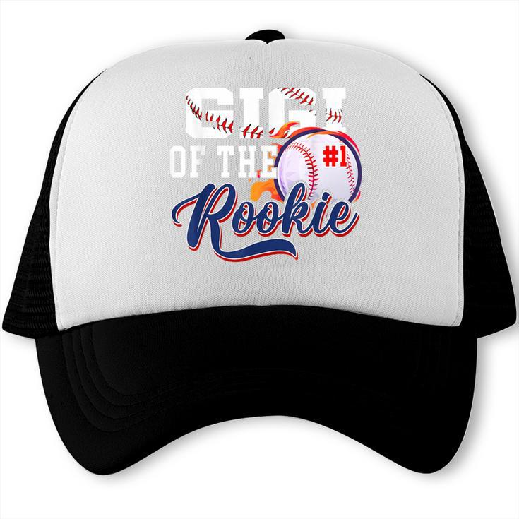 Gigi Rookie Of Year 1st Birthday Baseball Theme Matching Trucker Cap