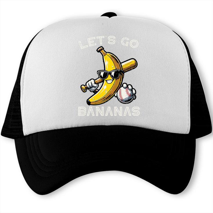 Lets Go Bananas Baseball Retro Sports Boys Kids Men Youth Premium Tri-Blend Trucker Cap Lets Go Bananas Baseball Retro Sports Boys Kids Men Youth Premium Tri-Blend Trucker Cap