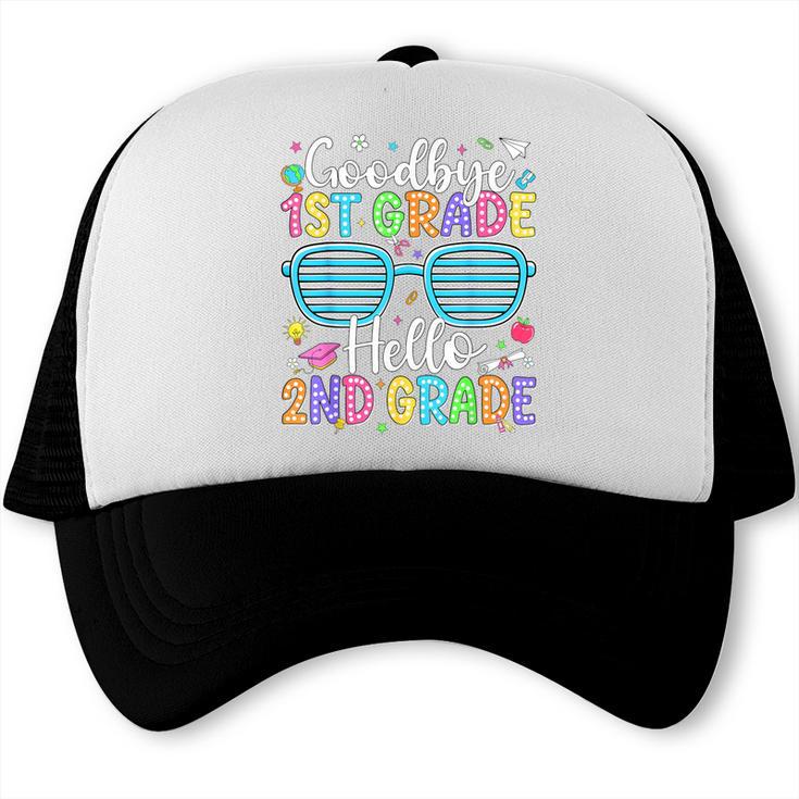 Goodbye 1st Grade Hello 2nd Grade Graduation Back To School Trucker Cap