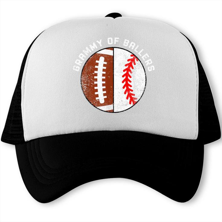 Grammy Of Ballers Football Baseball Grandma Grammy Trucker Cap