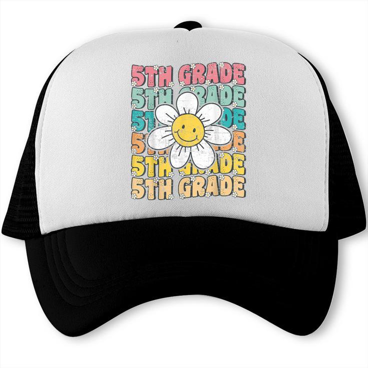 Groovy 5th Grade Back To School First Day Of Fifth Grade Trucker Cap Groovy 5th Grade Back To School First Day Of Fifth Grade Trucker Cap
