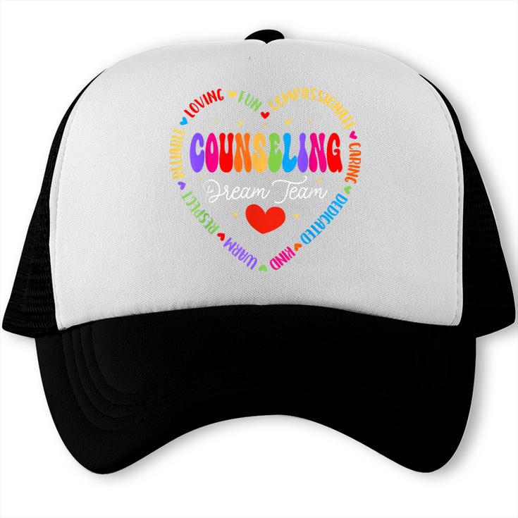 Groovy Counseling Dream Team Appreciation Back To School Trucker Cap