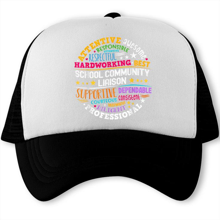 Groovy School Community Liaison Back To School Appreciation Trucker Cap