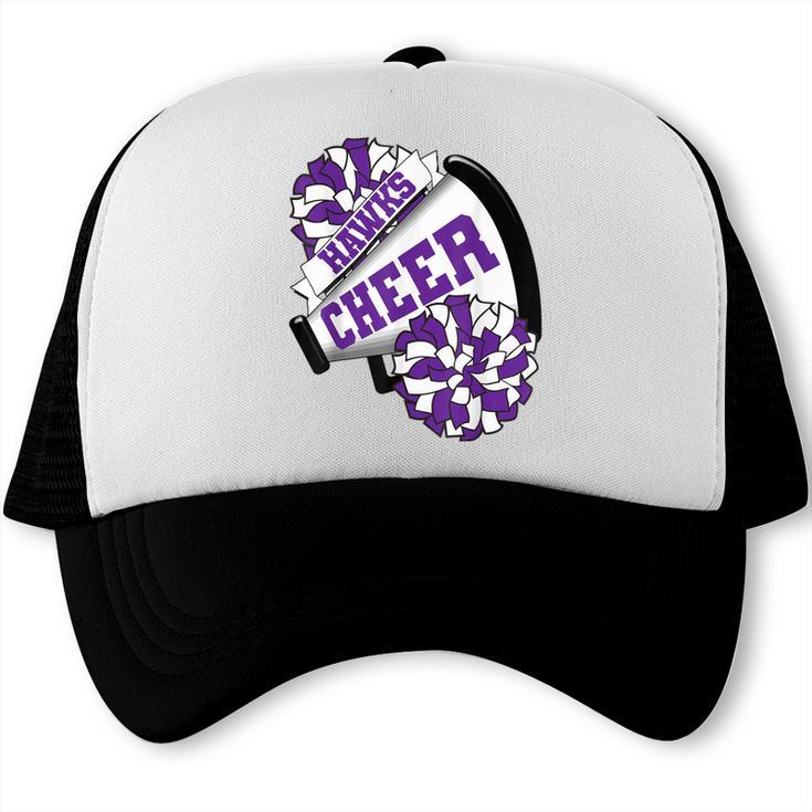 Hawks Cheer Back To School Cheerleading Spirit P Trucker Cap Hawks Cheer Back To School Cheerleading Spirit P Trucker Cap