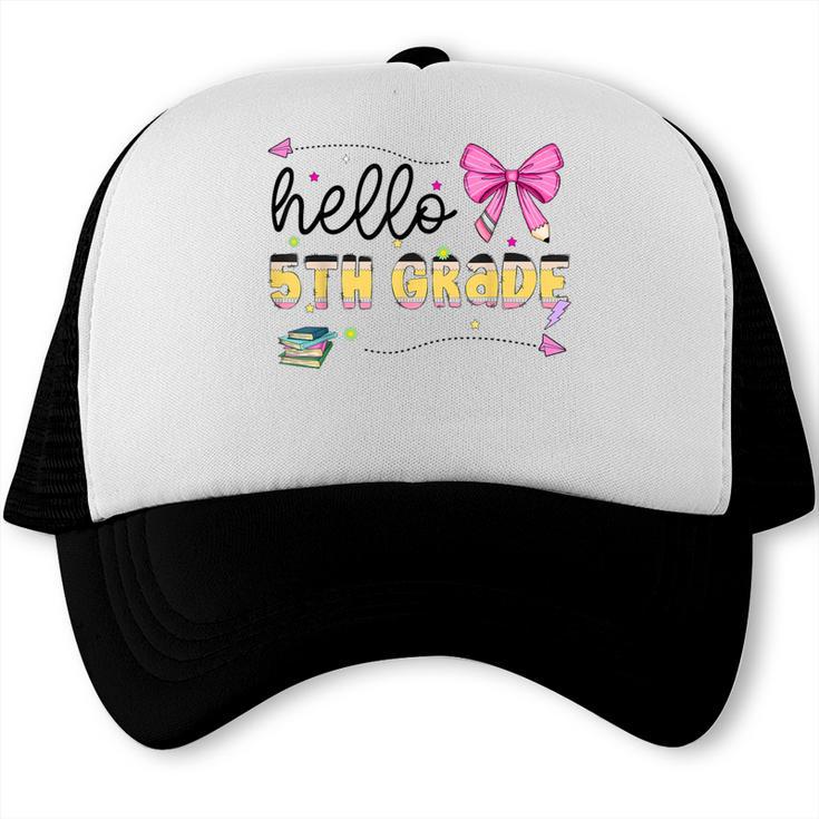 Hello 5th Grade Girls Coquette Fifth Grade Back To School Trucker Cap Hello 5th Grade Girls Coquette Fifth Grade Back To School Trucker Cap