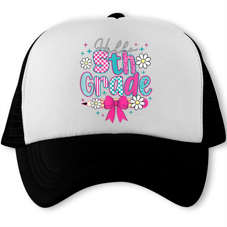 Hello Fifth Grade Team 5th Grade Back To School Boys Girls Trucker Cap
