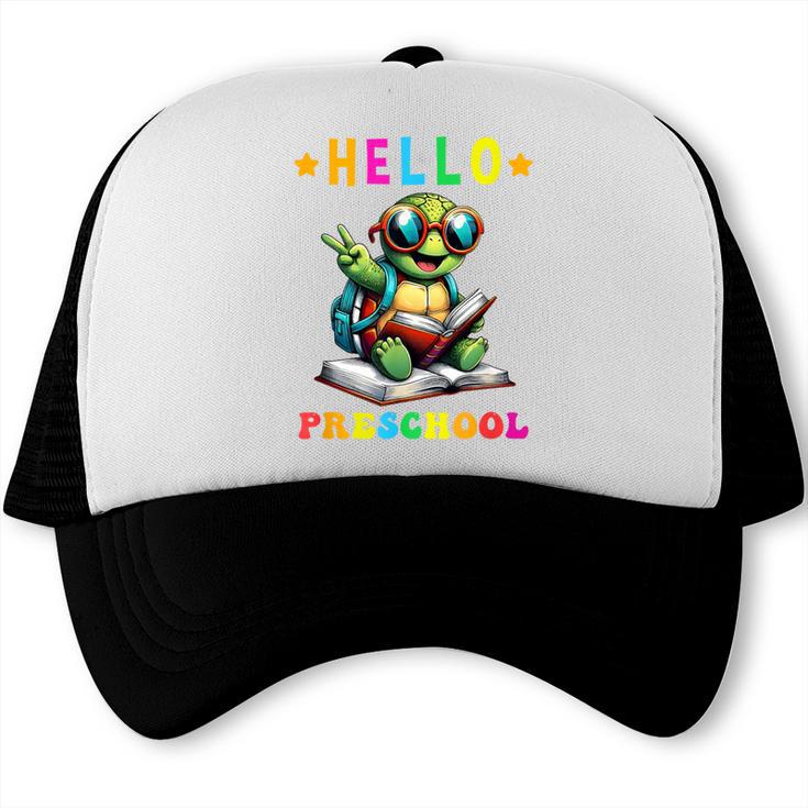 Hello Turtle Lovers From Back To School For Boys And Girls Trucker Cap