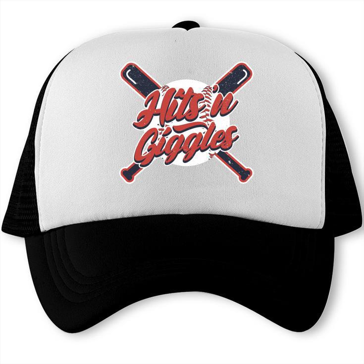 Hits 'n Giggles Baseball Player Women Baseball Mom Mother Trucker Cap