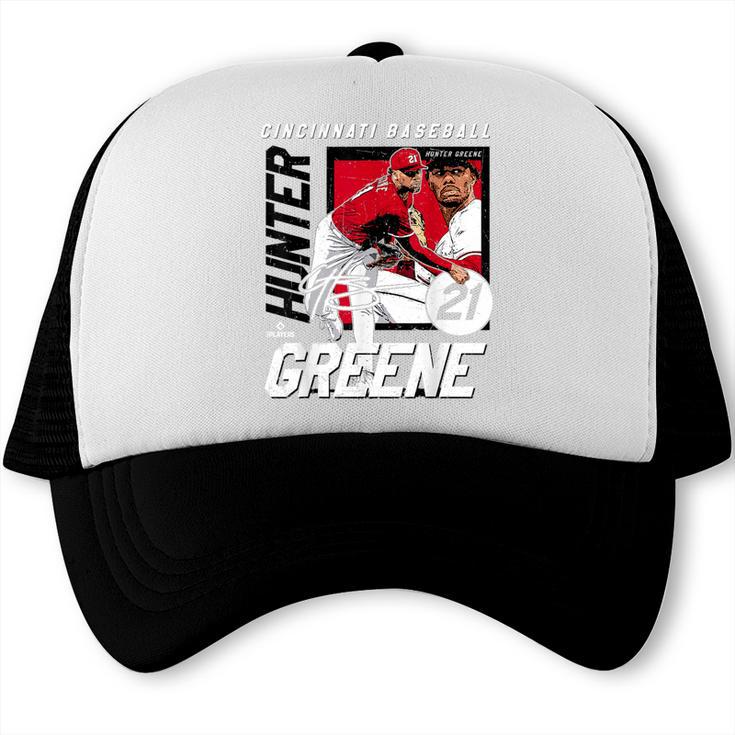 Hunter Greene Cincinnati MLB Baseball Players MLBHGR203M Trucker Cap