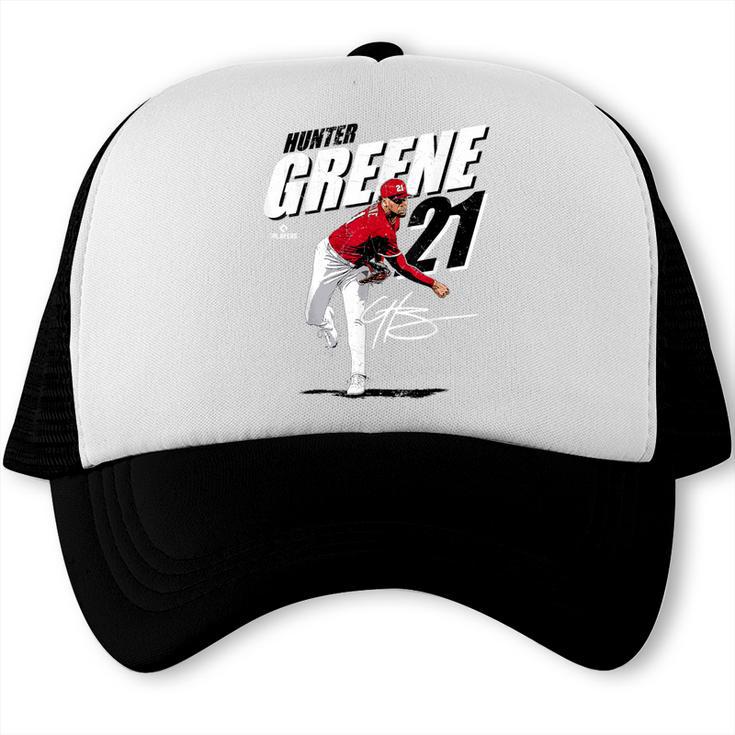 Hunter Greene Cincinnati MLB Baseball Players MLBHGR204M Trucker Cap