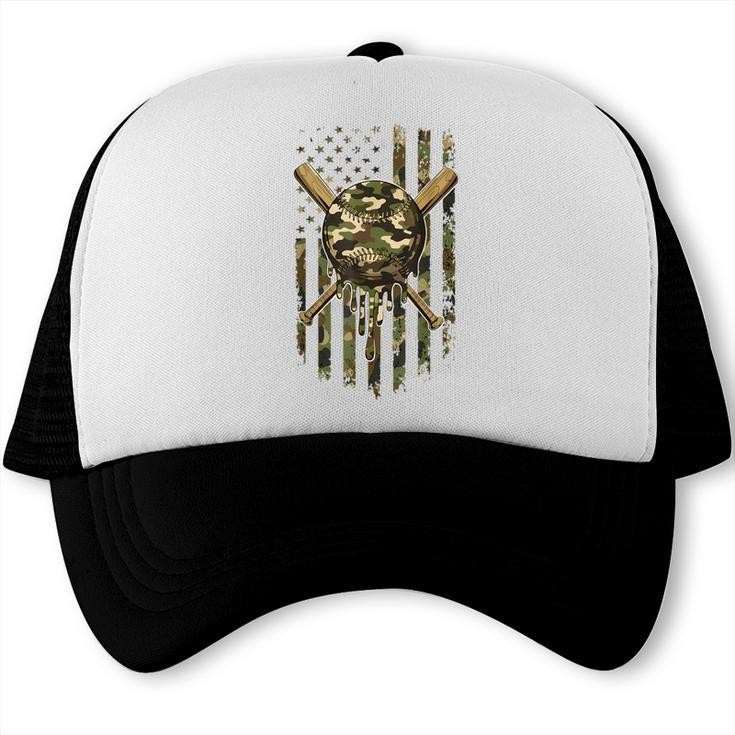 Ice Cream Baseball Drip For Boys Camo USA Flag Camouflage Trucker Cap