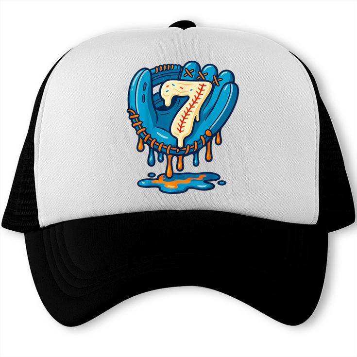 Ice Cream Baseball Glove 7th Birthday Edition Trucker Cap